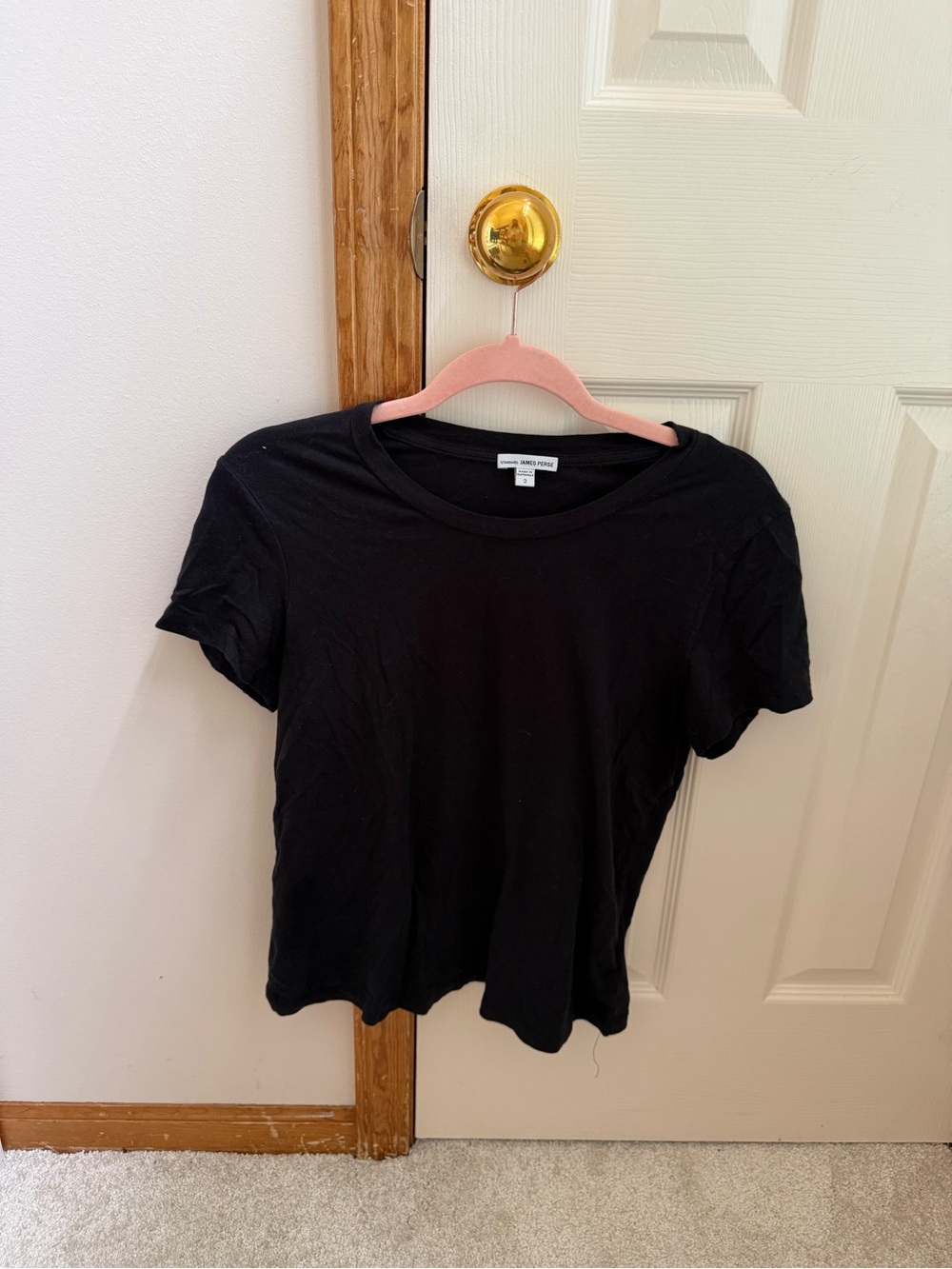 James Perse Black Crewneck Tee - Classic Women's Short Sleeve Top